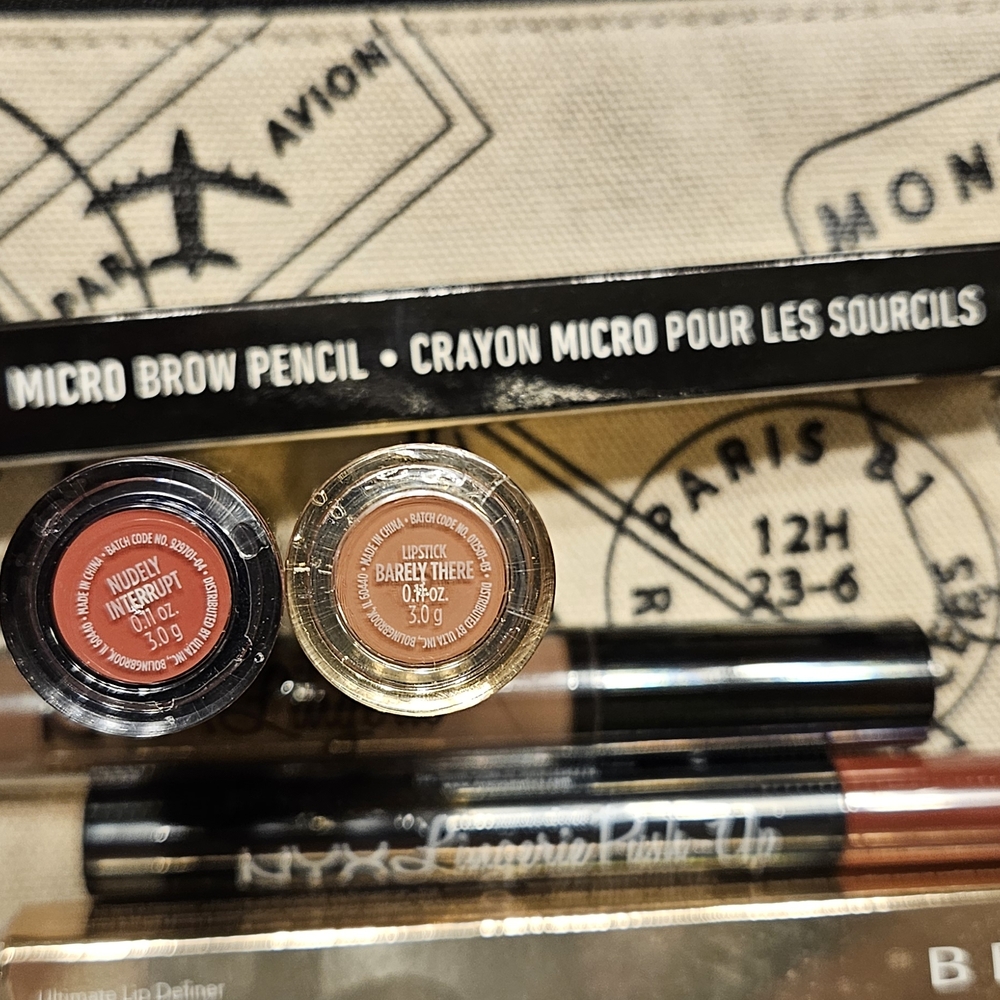 NUDESTIX Micro Brow Pencil and Lipstick Duo - Barely There & Purity